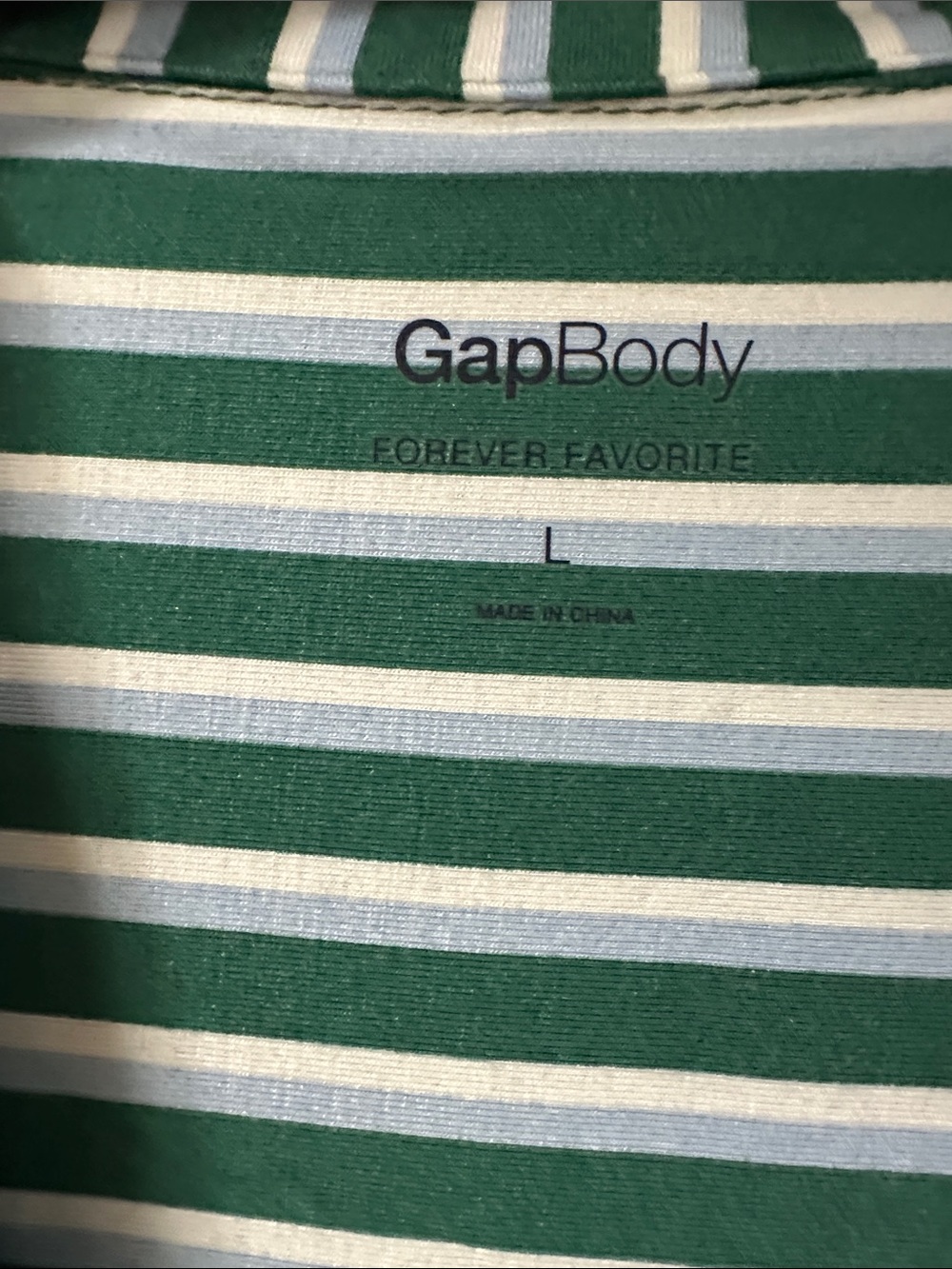 GAP Green and White Vertical Stripe Pajama Set - Picture 2 of 3